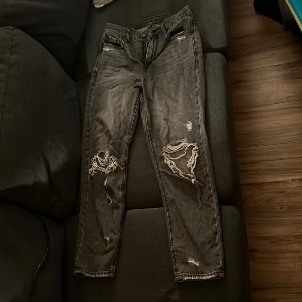 american eagle black washed jeans